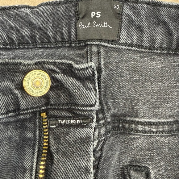 PS Paul Smith Jeans Men's‎ 30 Tapered Fit Black Wash Organic Cotton Denim GOTS - Picture 6 of 13